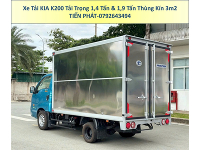 Xe Tải KIA K200 Tải Trọng 1,49 Tấn và 1,9 Tấn Thùng Kín 3m2