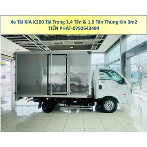 Xe Tải KIA K200 Tải Trọng 1,49 Tấn và 1,9 Tấn Thùng Kín