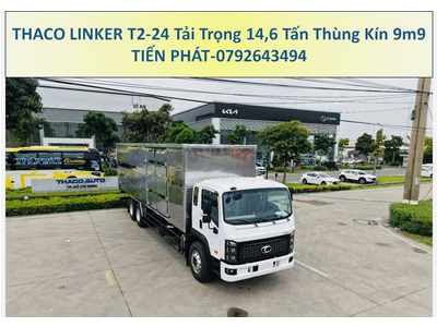 Xe Tải 3 Chân 15 Tấn Thaco Linker T2-24 Thùng Kín 9m9