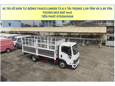 Xe Tải Số Bán Tự Động THACO LINKER T2-6.5 Thùng Mui Bạt Tải 2 Tấn và 3,5 Tấn