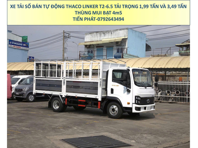 Xe Tải Số Bán Tự Động THACO LINKER T2-6.5 Thùng Mui Bạt Tải 2 Tấn và 3,5 Tấn