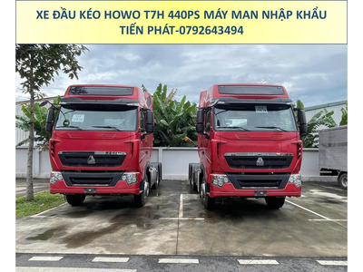 XE ĐẦU KÉO NHẬP KHẨU HOWO T7H 440PS MÁY MAN CẦU LÁP MỚI NHẤT
