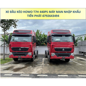 XE ĐẦU KÉO NHẬP KHẨU HOWO T7H 440PS MÁY MAN CẦU LÁP MỚI NHẤT