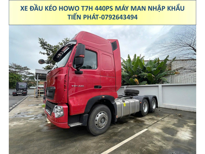 XE ĐẦU KÉO NHẬP KHẨU HOWO T7H 440PS MÁY MAN CẦU LÁP MỚI NHẤT