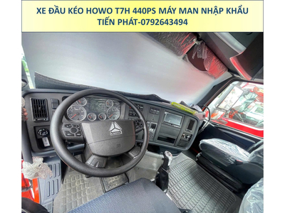 XE ĐẦU KÉO NHẬP KHẨU HOWO T7H 440PS MÁY MAN CẦU LÁP MỚI NHẤT