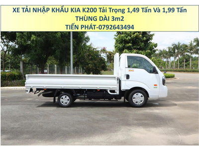 Xe Tải Thùng Lửng KIA K200 Nhập Khẩu Tải Trọng 1,5 Tấn và 2 Tấn Thùng Dài 3m2
