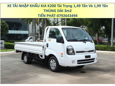 Xe Tải Thùng Lửng KIA K200 Nhập Khẩu Tải Trọng 1,5 Tấn và 2 Tấn Thùng Dài 3m2