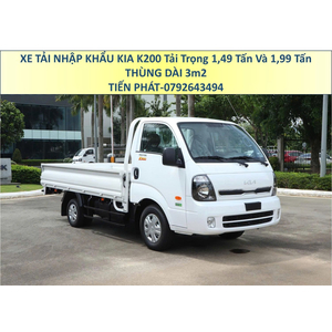 Xe Tải Thùng Lửng KIA K200 Nhập Khẩu Tải Trọng 1,5 Tấn và 2 Tấn Thùng Dài 3m2