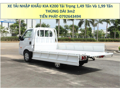 Xe Tải Thùng Lửng KIA K200 Nhập Khẩu Tải Trọng 1,5 Tấn và 2 Tấn Thùng Dài 3m2