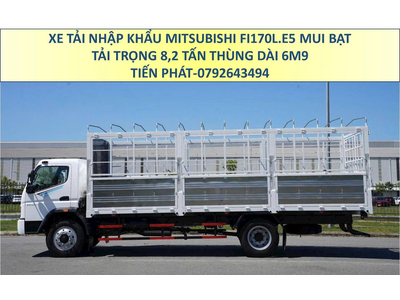 Xe Tải Nhập Khẩu MITSUBISHI FUSO FI170L EURO 5 Tải Trọng 8,2 Tấn Thùng Mui Bạt Mới Nhất