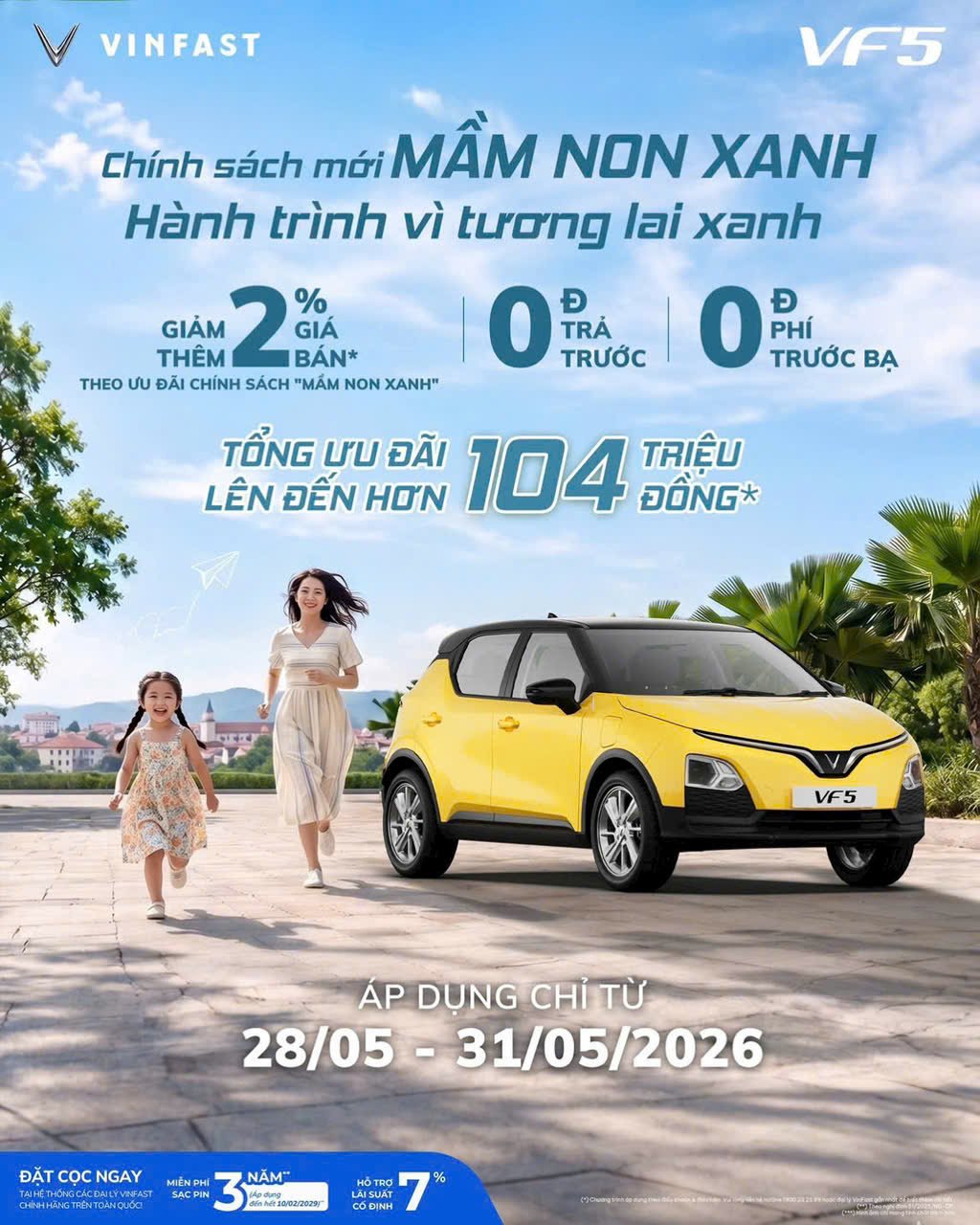 CHƯƠNG TRÌNH “MẦM NON XANH” – ƯU ĐÃI 2% GIÁ BÁN (*) NHÂN NGÀY QUỐC TẾ THIẾU NHI