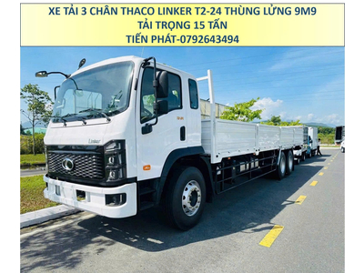 Xe Tải 3 Chân 15 Tấn Thùng Lửng 9m9 Thaco Linker T2-24