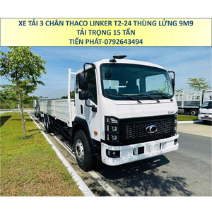 Xe Tải 3 Chân 15 Tấn Thùng Lửng 9m9 Thaco Linker T2-24