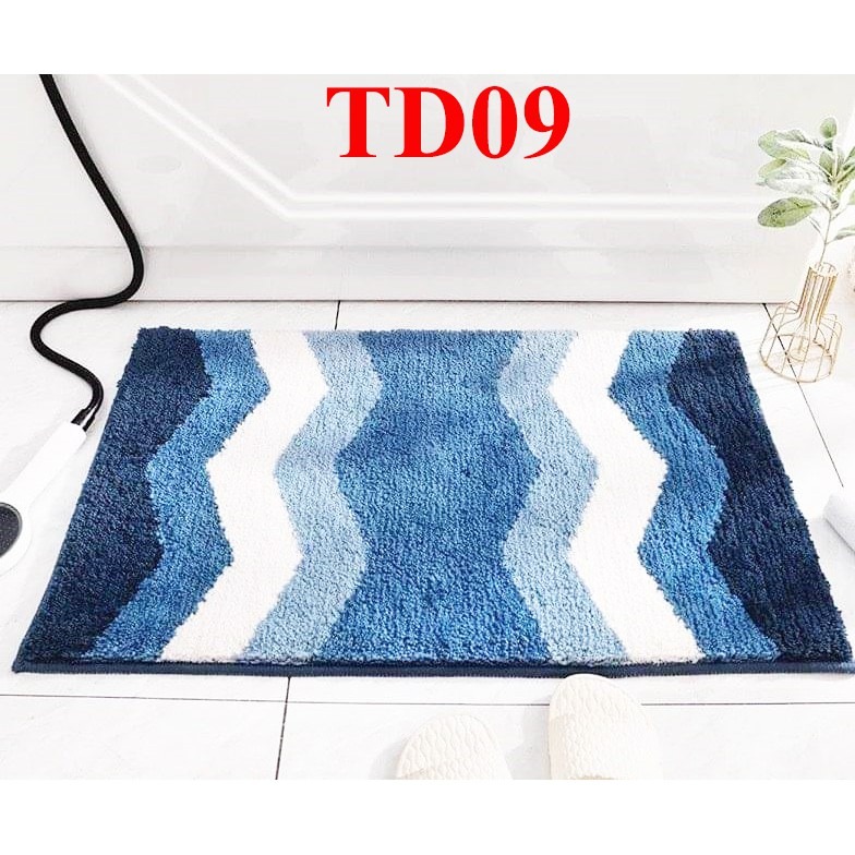 Thảm chùi chân sợi len siêu mềm thấm hút tốt ROOMRUSH- zichzac